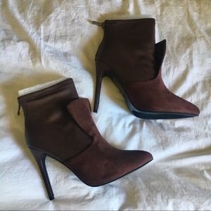 Faux + Leathered Ankle Boots